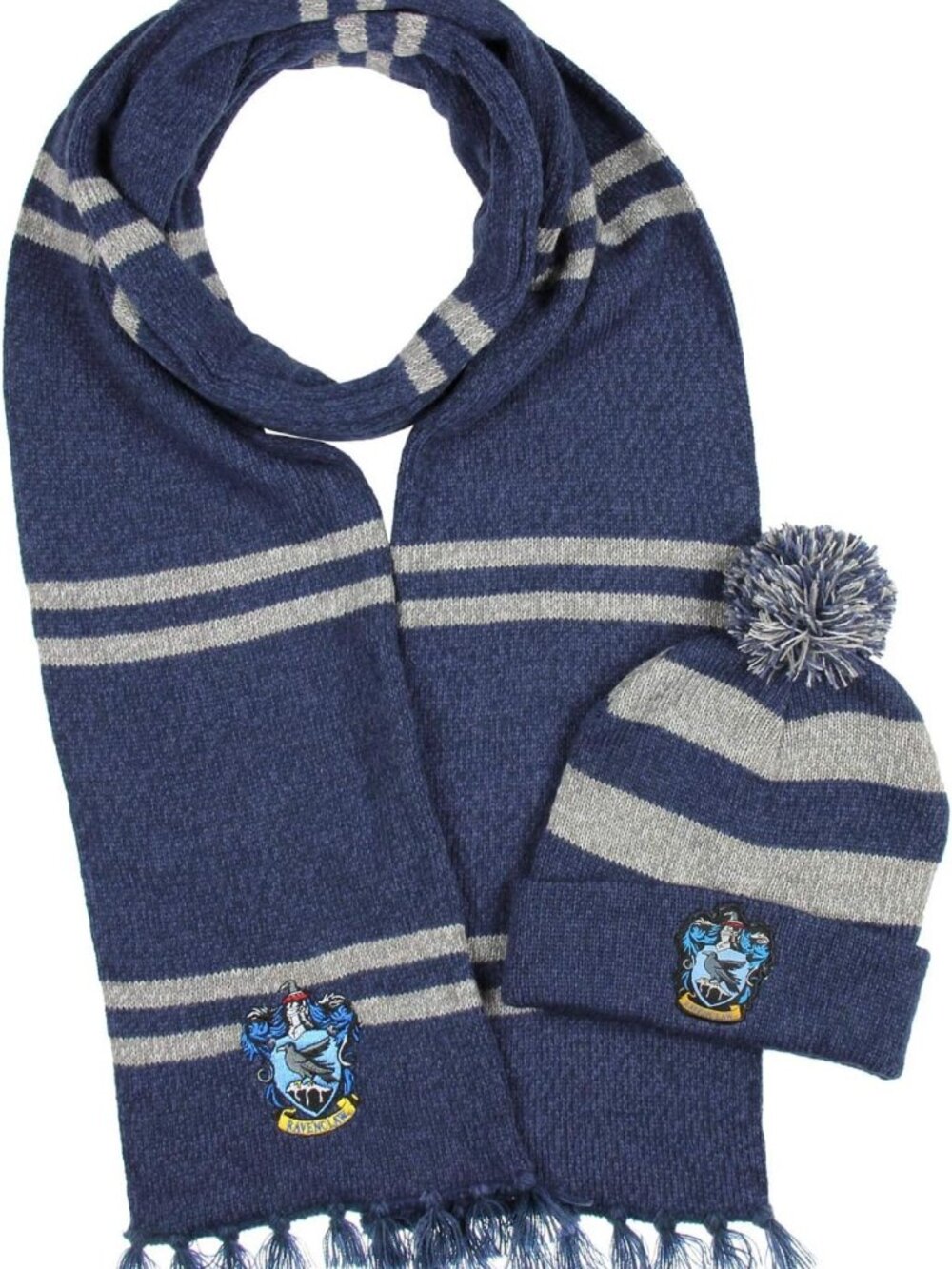 Cozy Knit Scarf & Pom Beanie Set | Hogwarts Houses Inspired Accessories